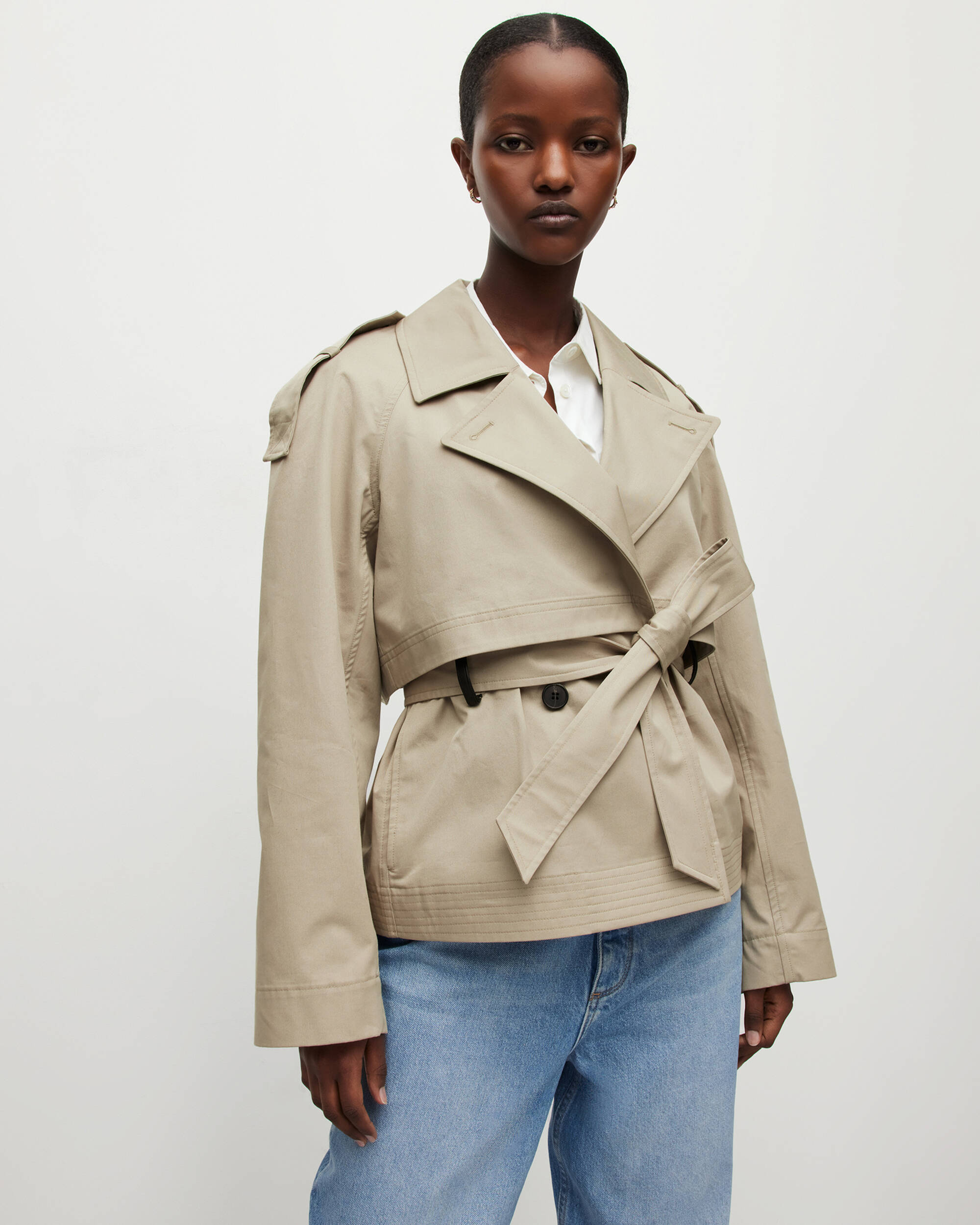 Beckette Cropped Trench Coat  large image number 3