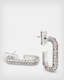 Dara Pave Silver-Tone Hoop Earrings  large image number 5