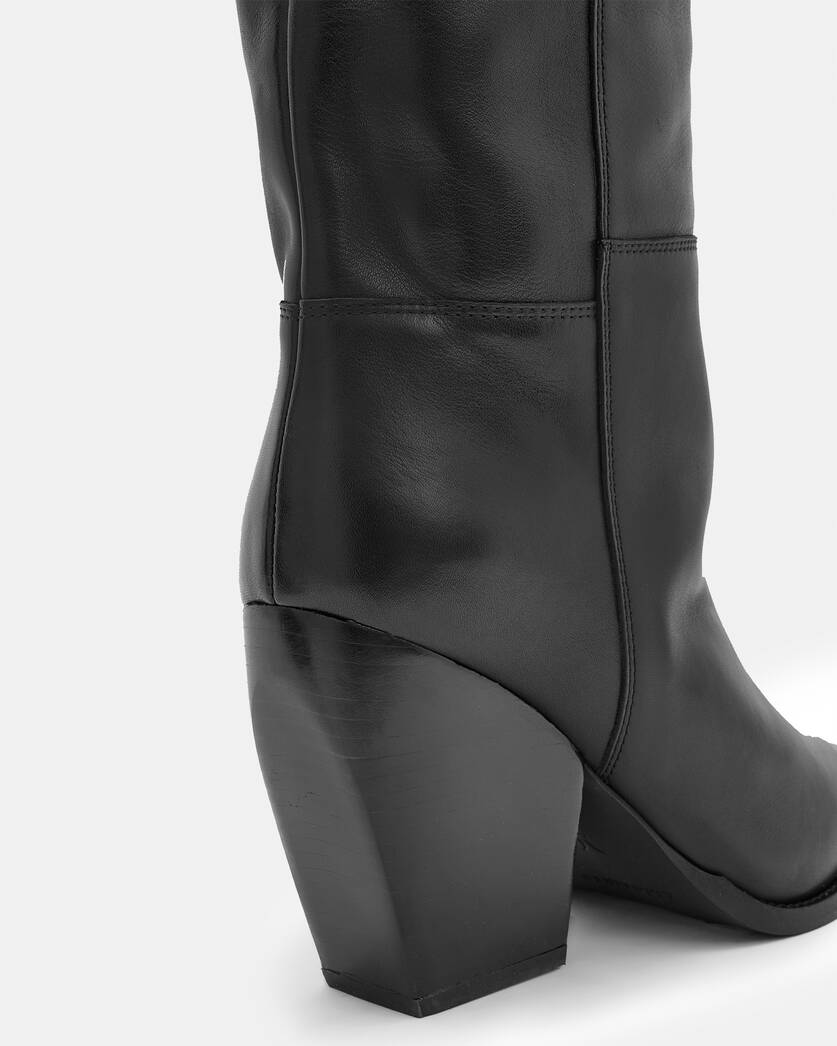 Reina Over Knee Leather Heeled Boots  large image number 6