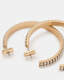 Brea Gold Tone Beaded Hoop Earrings  large image number 4