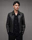 Tune Cropped Zip Up Leather Jacket  large image number 1