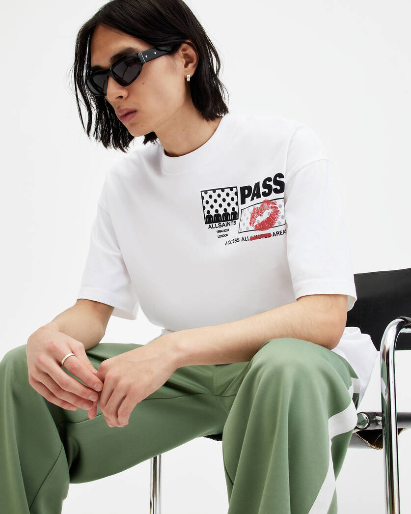 Pass Graphic Print Oversized T-Shirt  large image number 4