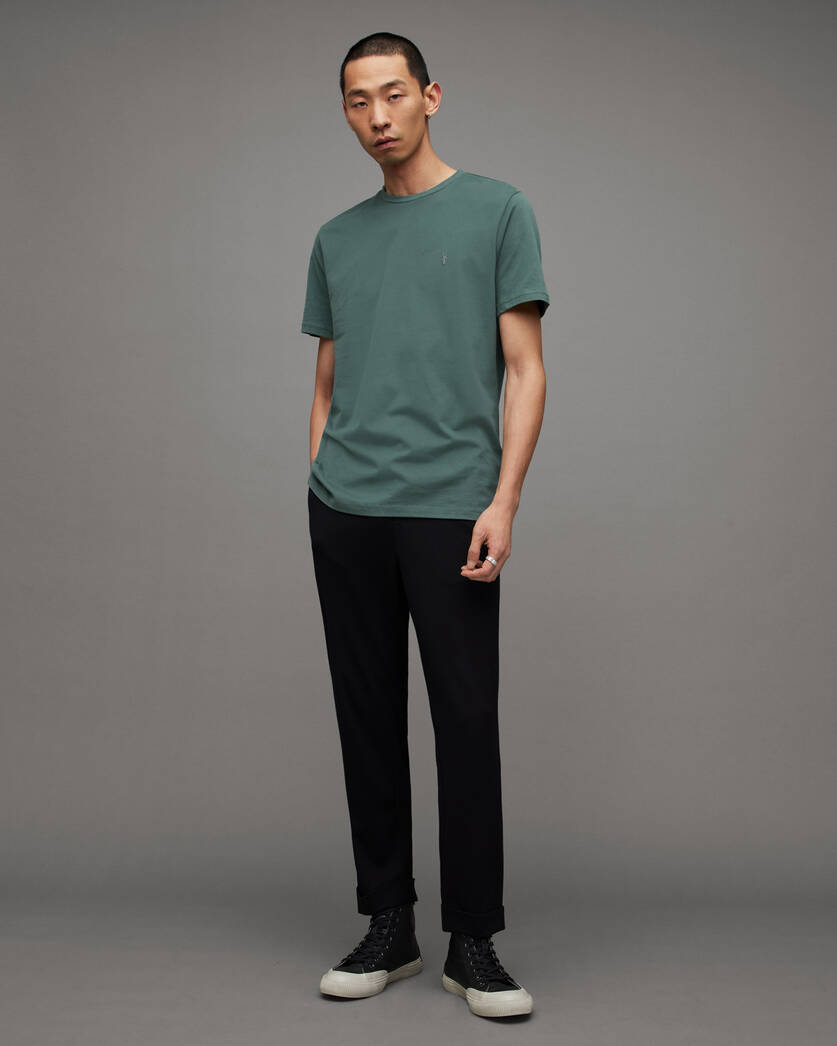 Brace Brushed Cotton T-Shirts 3 Pack GREEN/BLK/GRY | ALLSAINTS