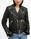 Balfern Belted Hem Leather Biker Jacket  large image number 4