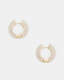 Pearl Chunky Beaded Hoop Earrings  large image number 1