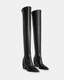 Lara Over The Knee Leather Pointed Boots  large image number 4