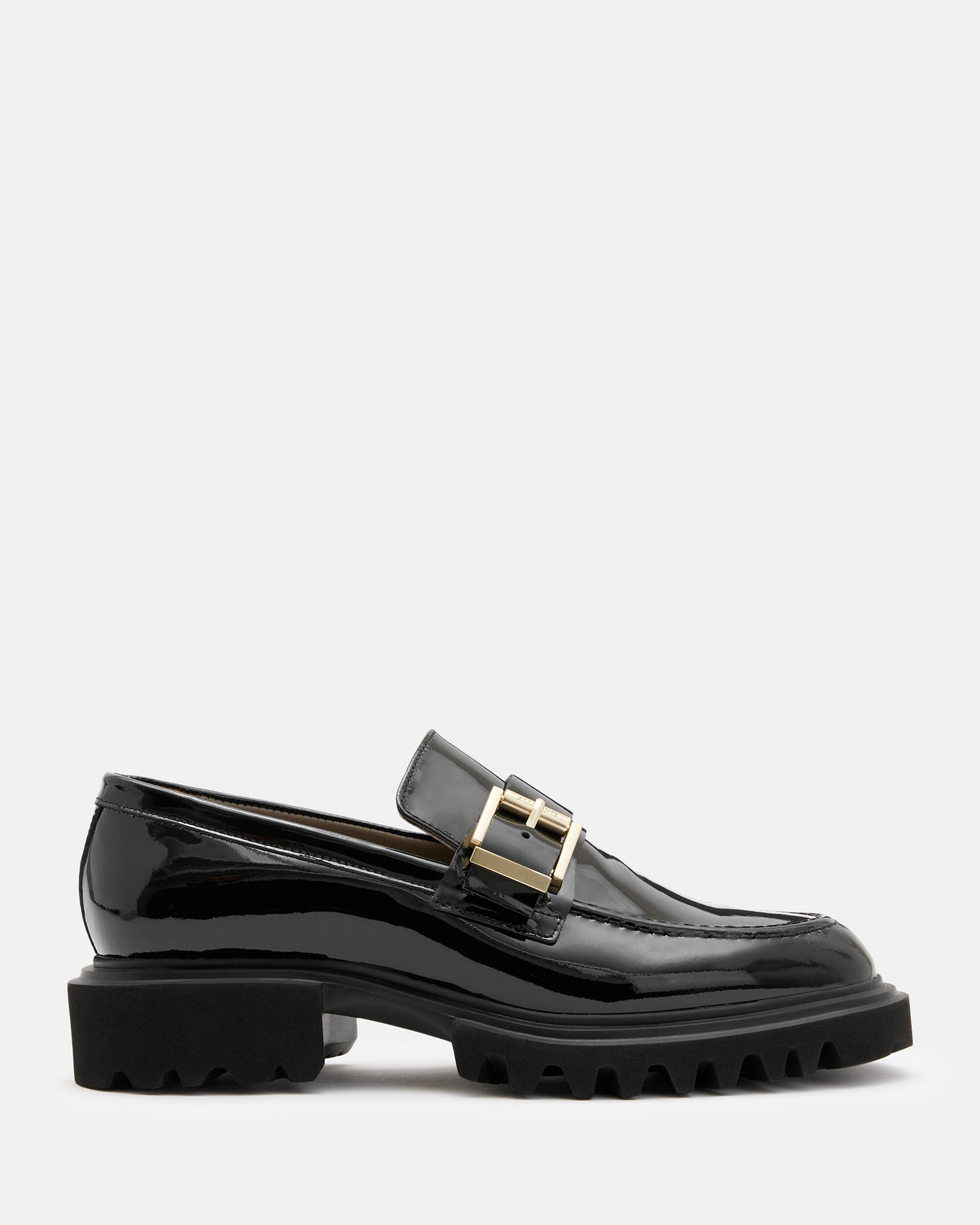 Emily Buckle Patent Leather Loafer Shoes