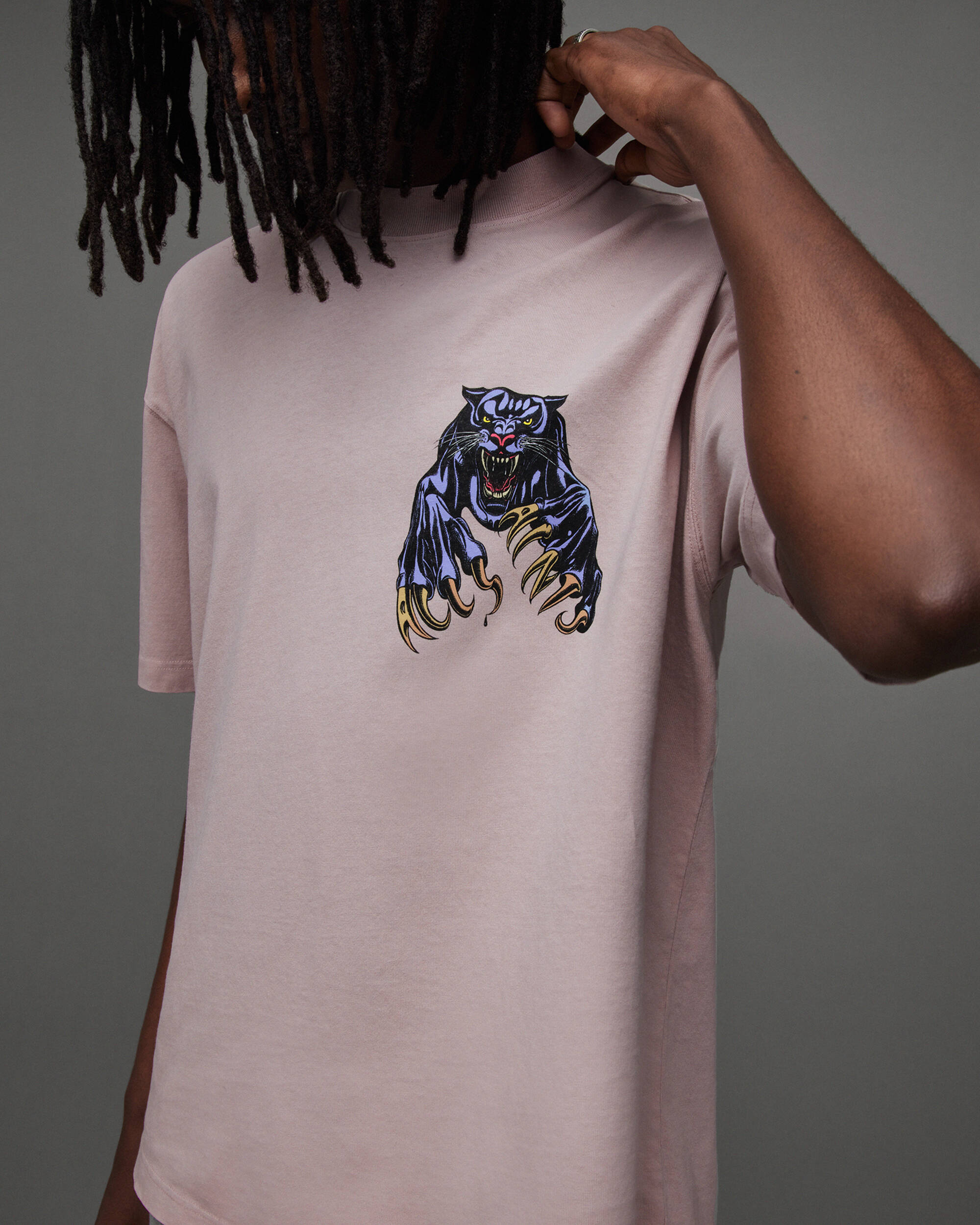 Beast Oversized Panther Crew T-Shirt  large image number 2