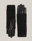 Knit Cuff Leather Gloves  large image number 1