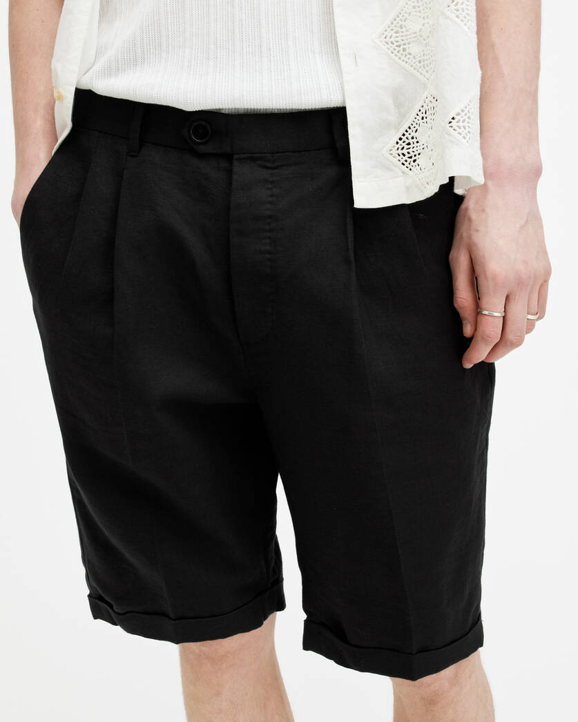 Ora Tallis Linen Blend Slim Fit Shorts  large image number 3