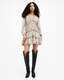 Zora Ruffle Cascade Paisley Mini Dress  large image number 1