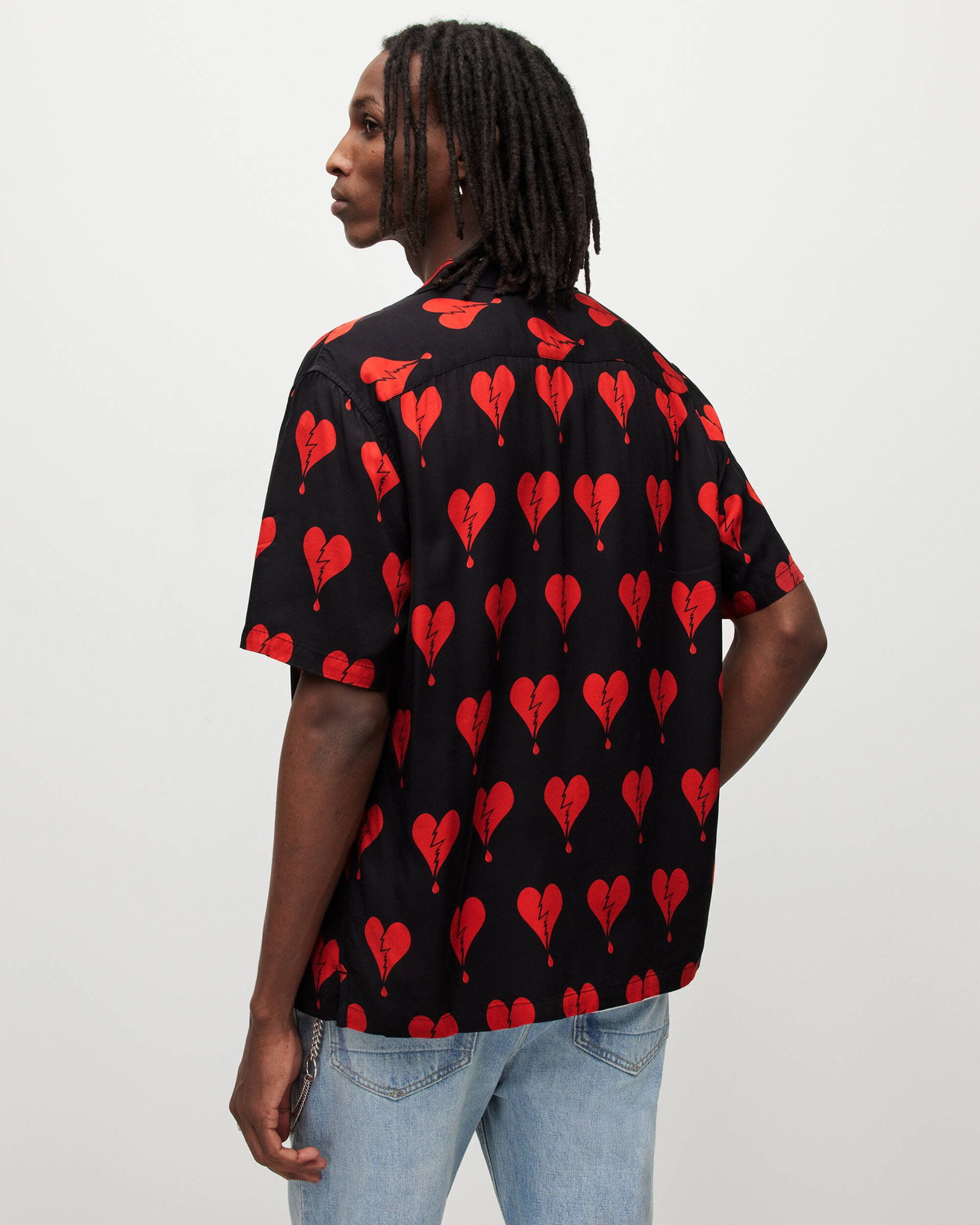 Break Up Heart Motif Print Shirt  large image number 4
