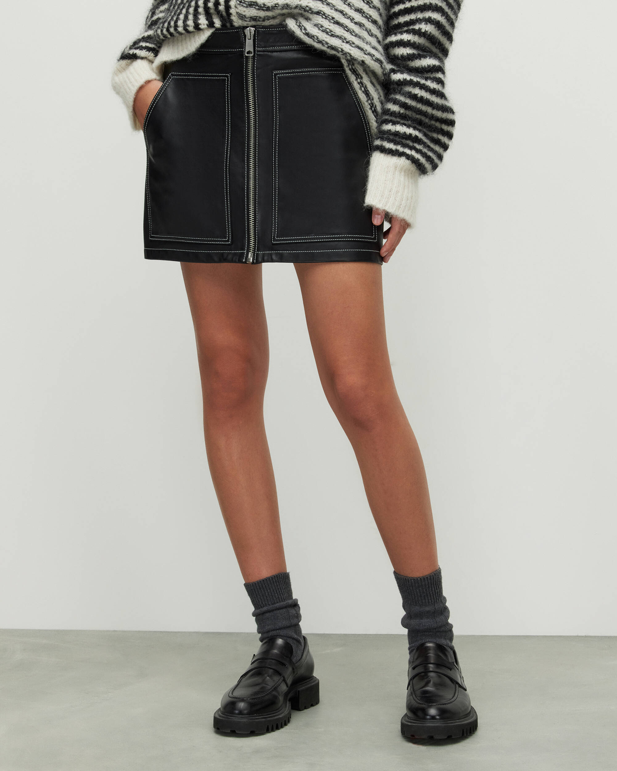 Cleo Leather Mini Skirt  large image number 2