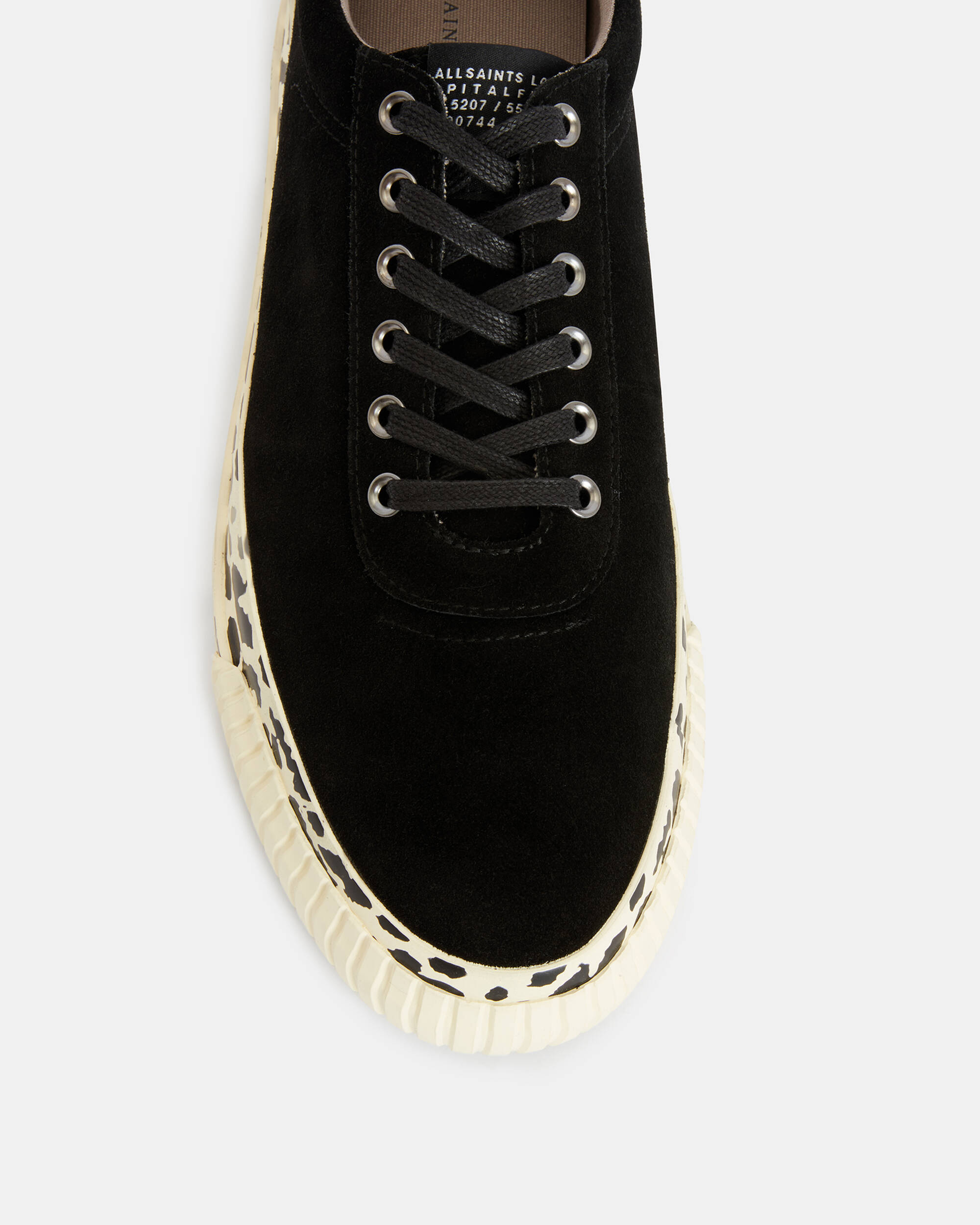 Knox Suede Low Top Pattern Sole Trainers  large image number 3