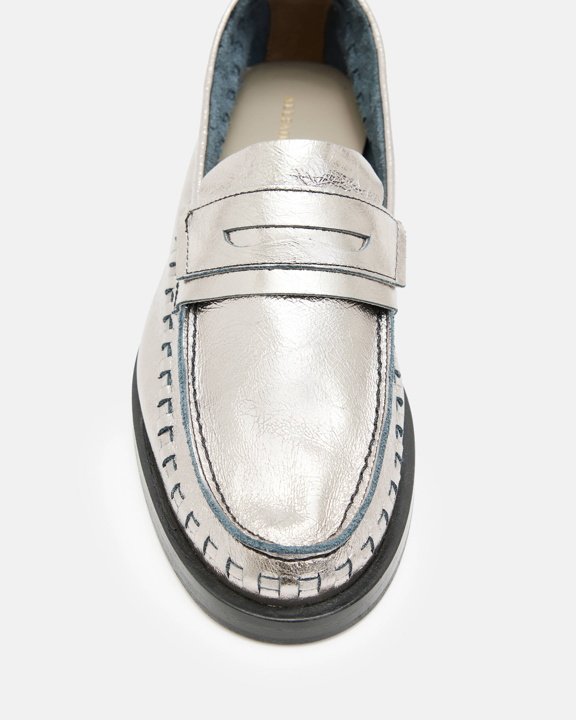 Sofie Metallic Leather Loafers  large image number 3