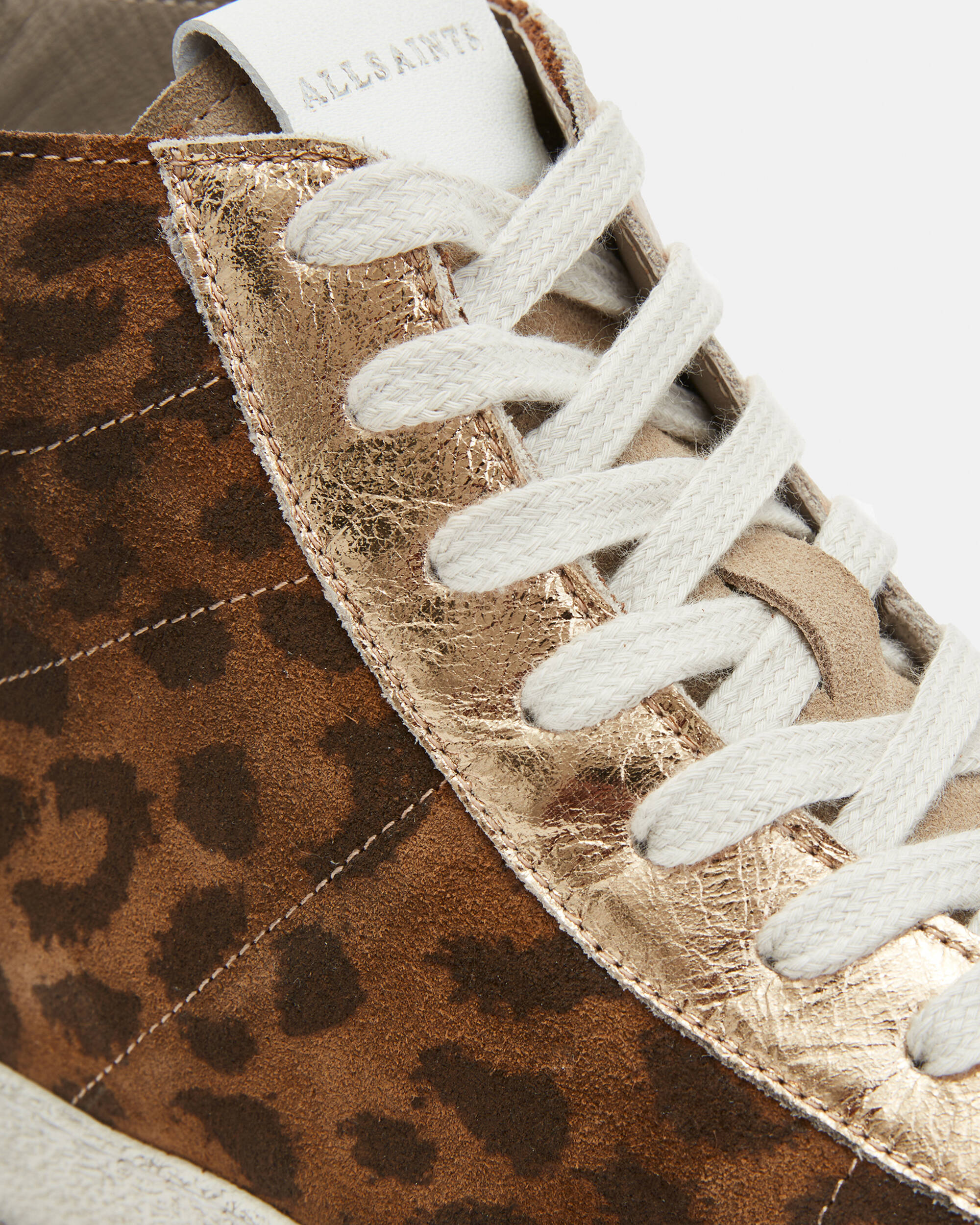 Tundy Leopard Leather High Top Trainers  large image number 7