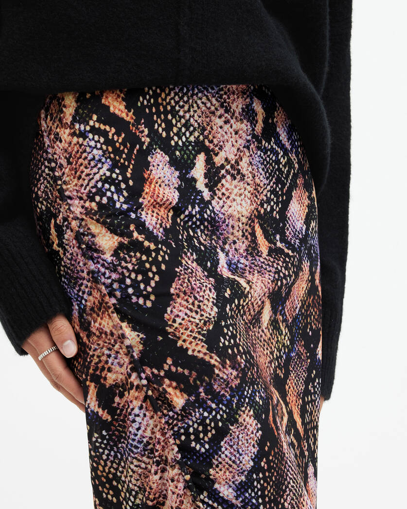 Nora Tahoe Snake Print Midi Skirt  large image number 3