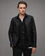 Luck Slim Front Zip Up Leather Jacket  large image number 1