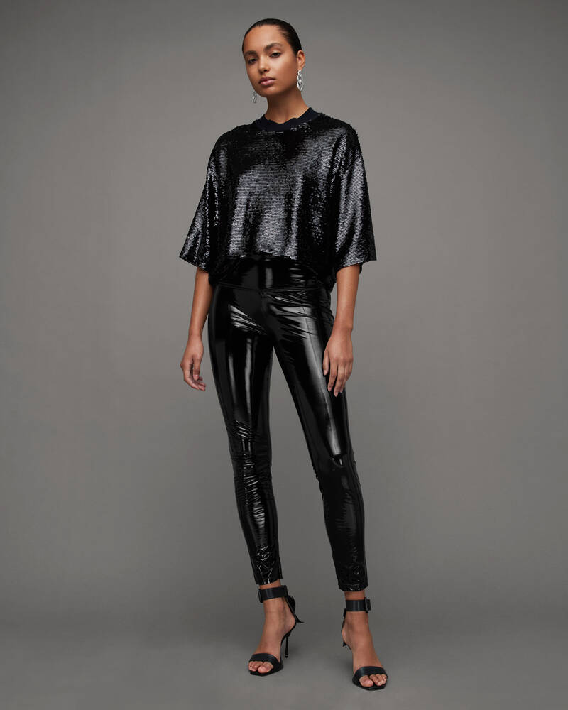 Cora Shine Leather-Look Leggings  large image number 4