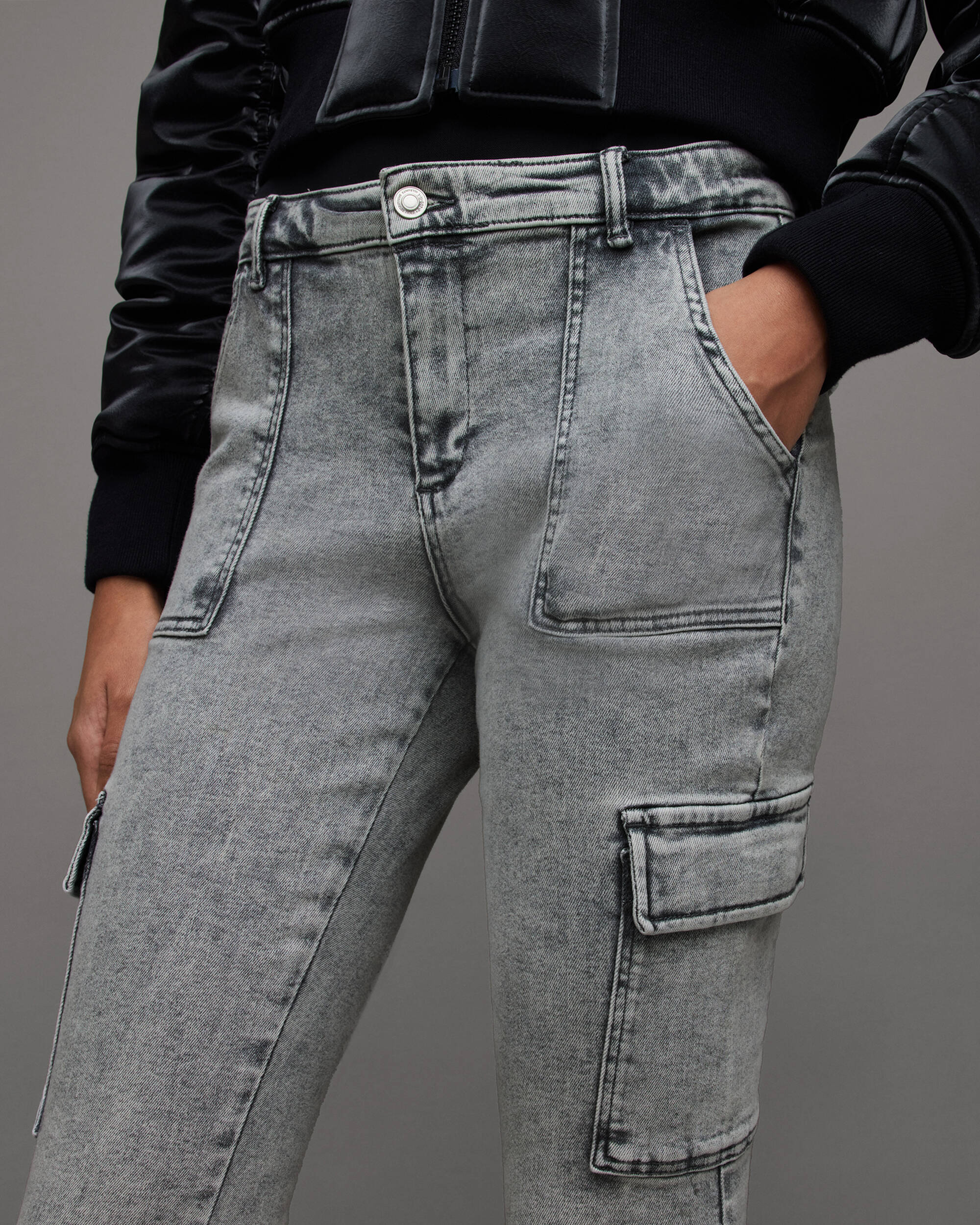 Duran Skinny Cargo Denim Jeans  large image number 3