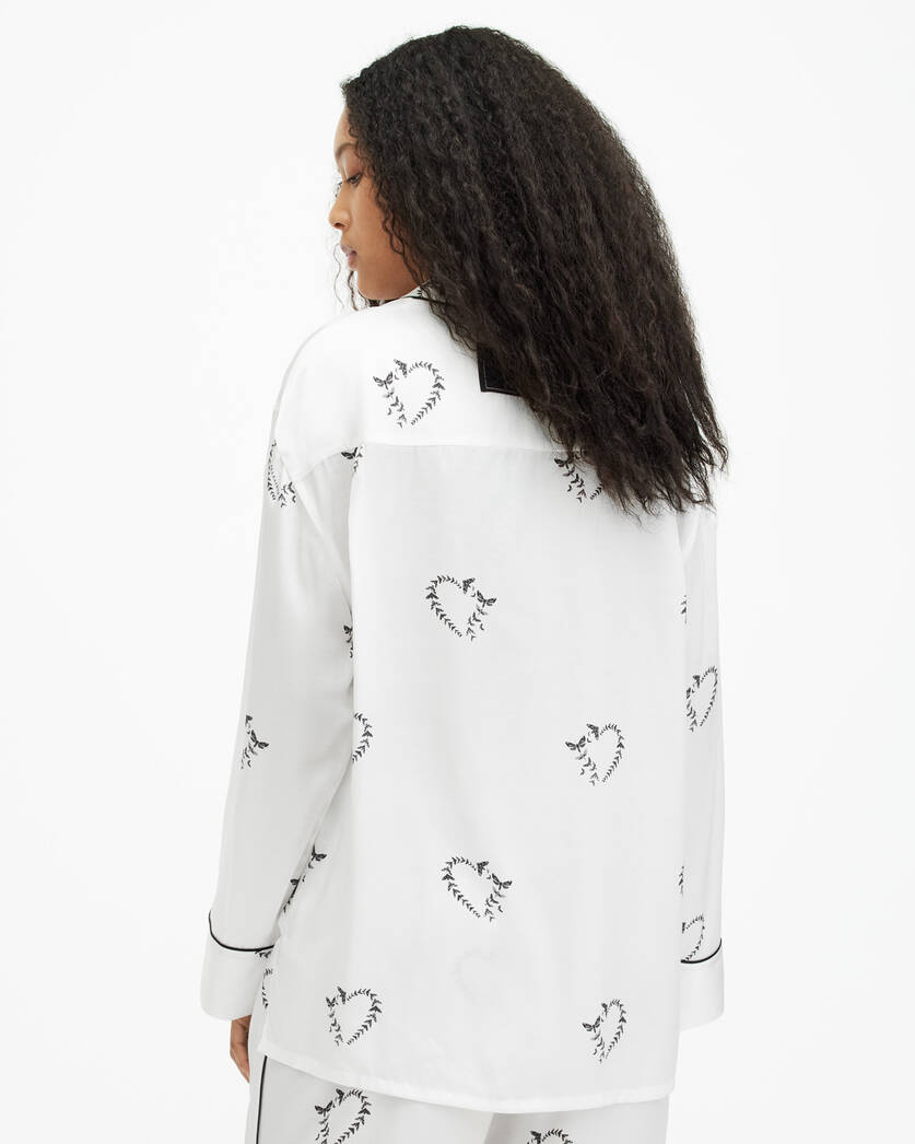 Sofi Silk Blend Escalera Pyjama Shirt  large image number 5