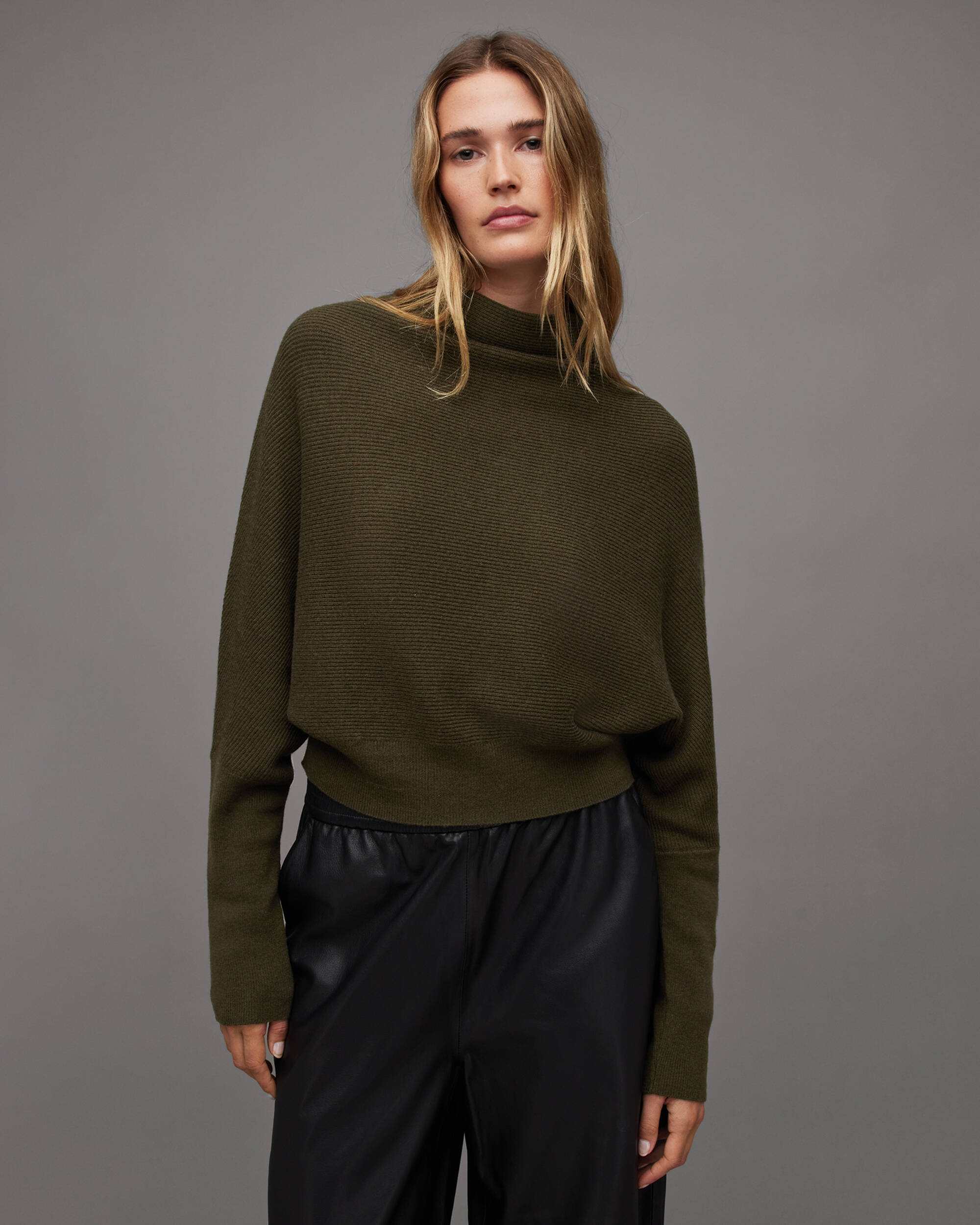 Ridley Cropped Wool Cashmere Mix Jumper  large image number 1