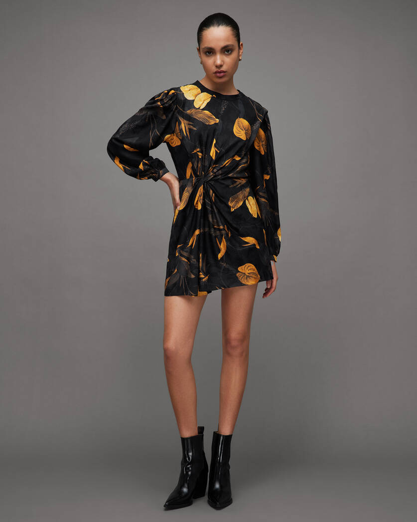 Jemima Silk Blend Aretha Wrap Mini Dress  large image number 3