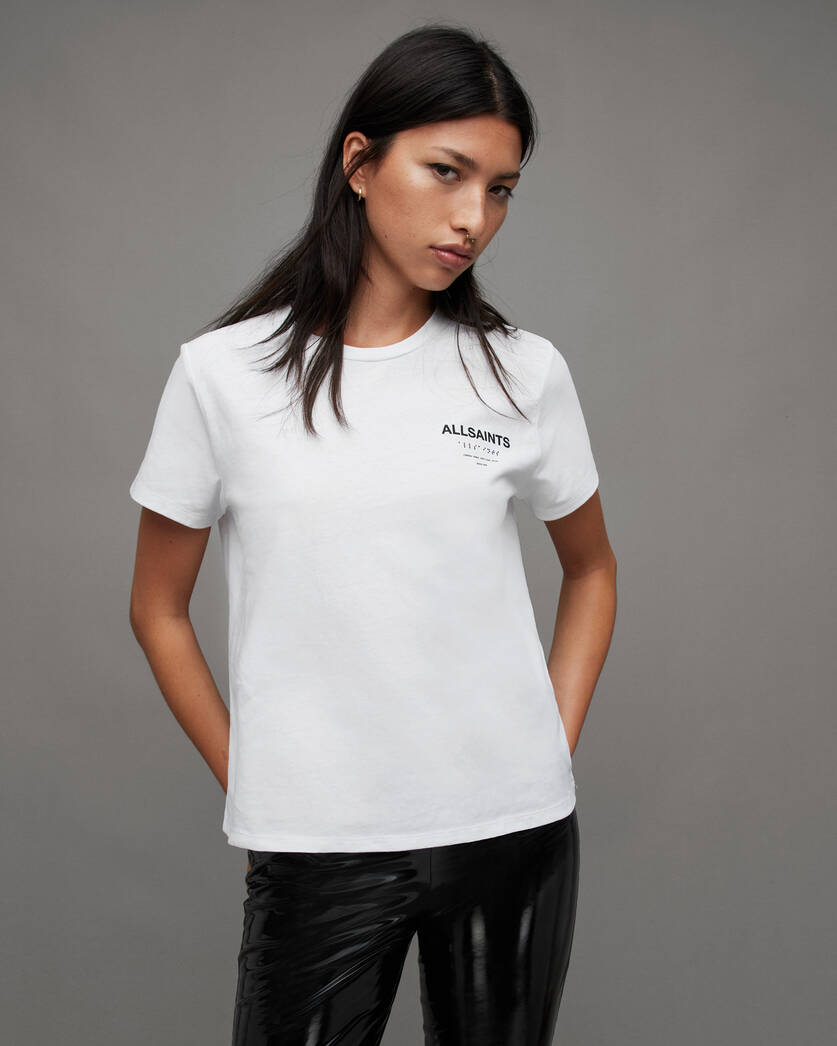 Bryn Boyfriend Logo T-Shirt White | ALLSAINTS