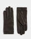 Mimi Elasticated Cuff Leather Gloves  large image number 1
