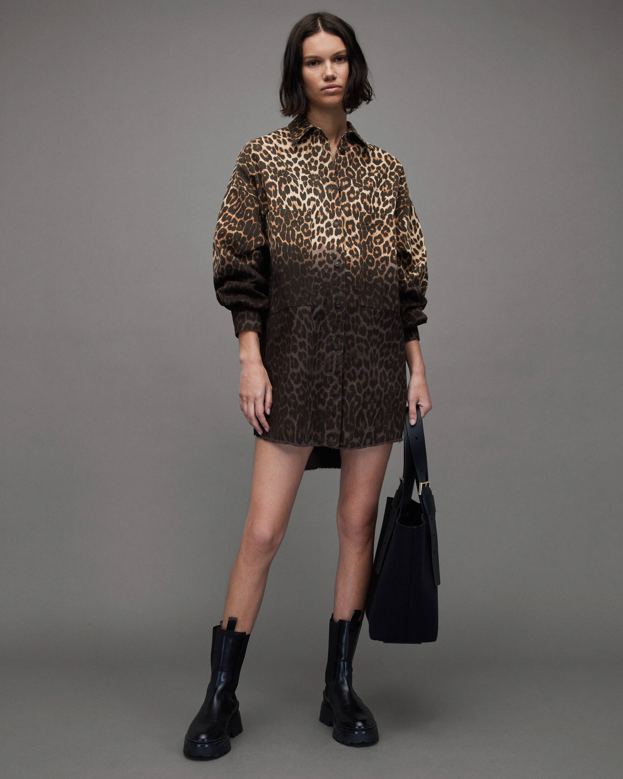Lily Leppo Leopard Print Shacket Dress  large image number 1