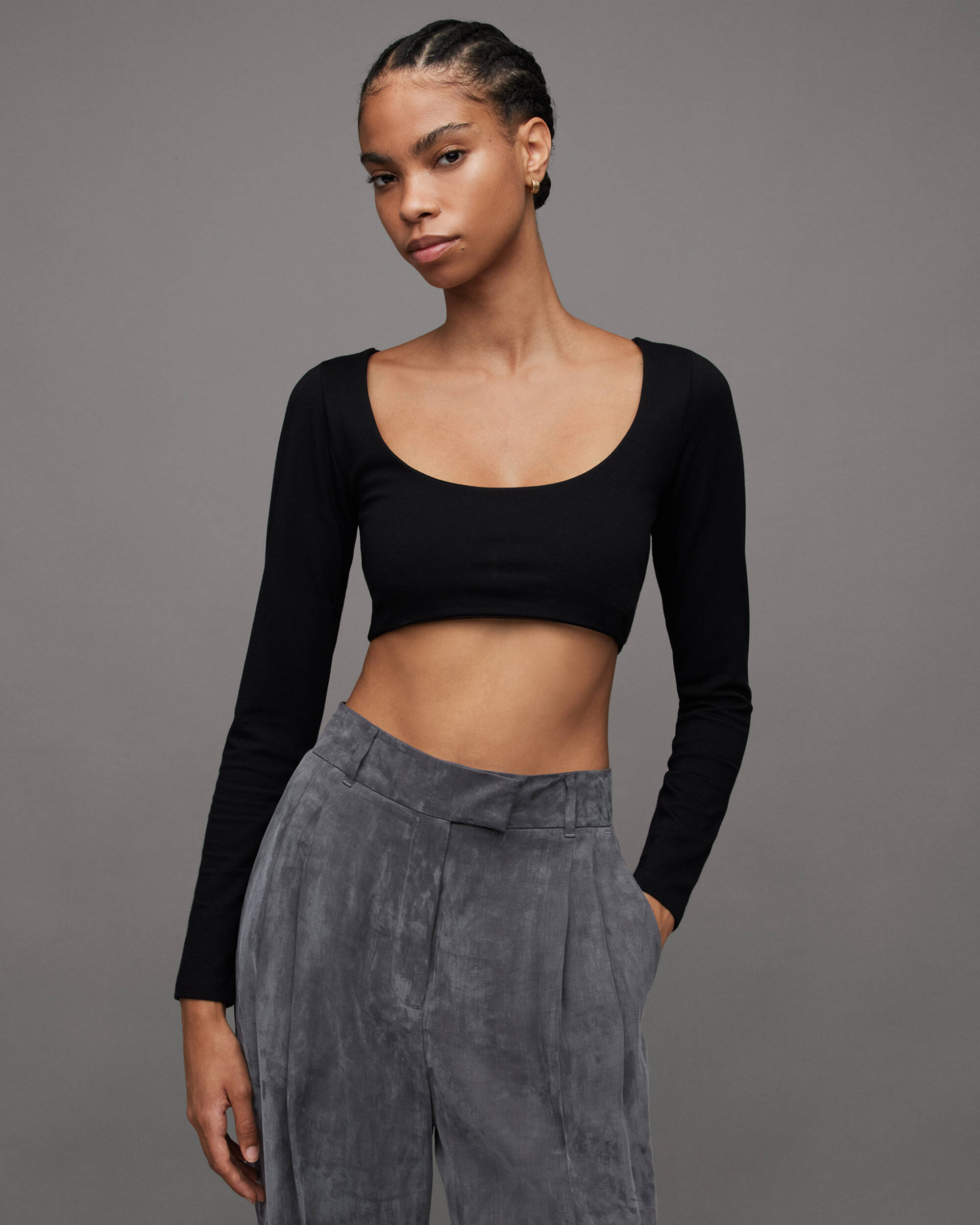 Ciara Cropped Long Sleeve Top  large image number 1