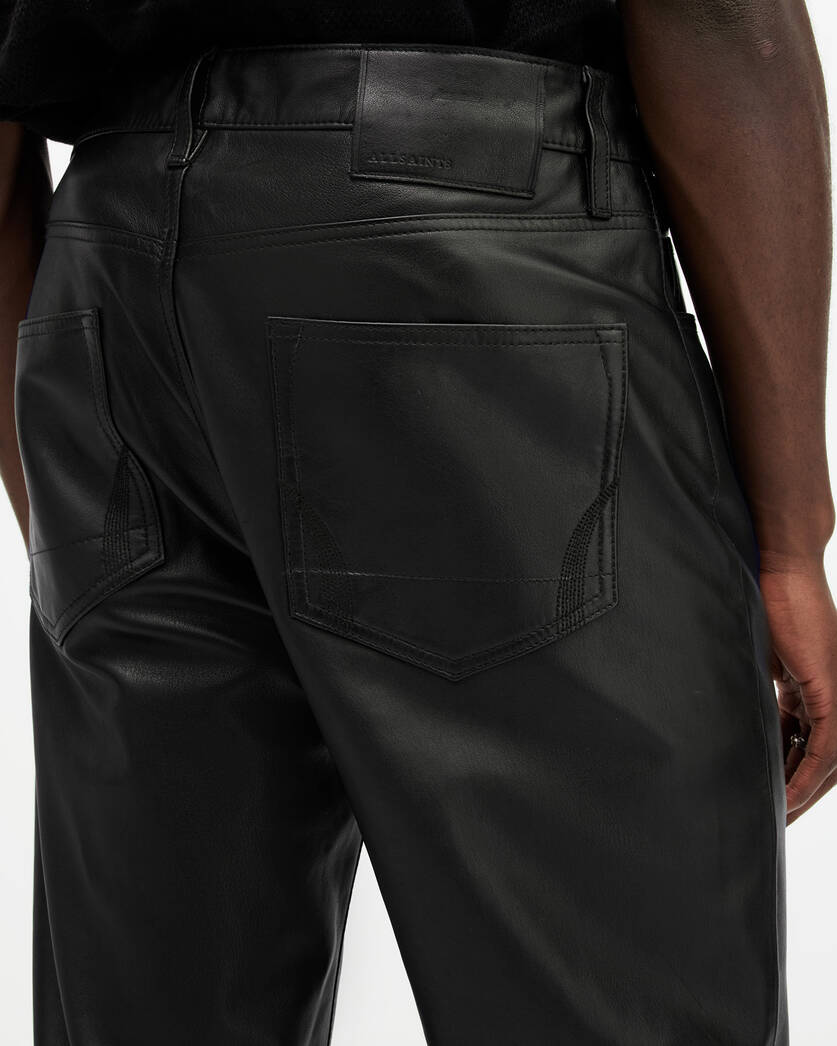 Lynch Straight Fit Leather Trousers  large image number 5