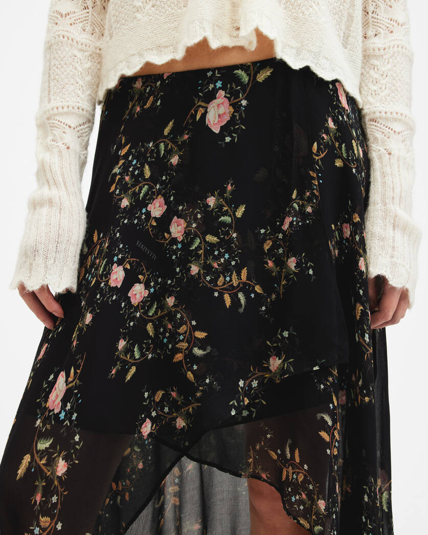 Slvina Oto Floral Asymmetric Maxi Skirt  large image number 3