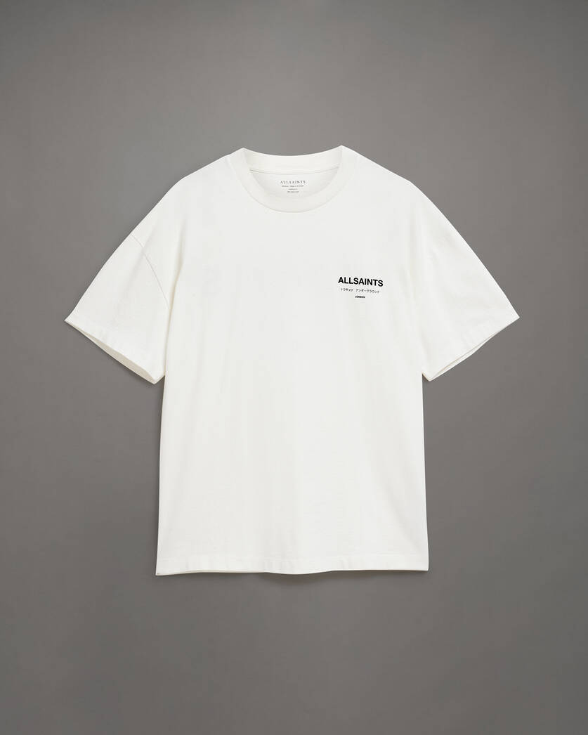 Underground Oversized Crew T-Shirt ASHEN WHITE | ALLSAINTS