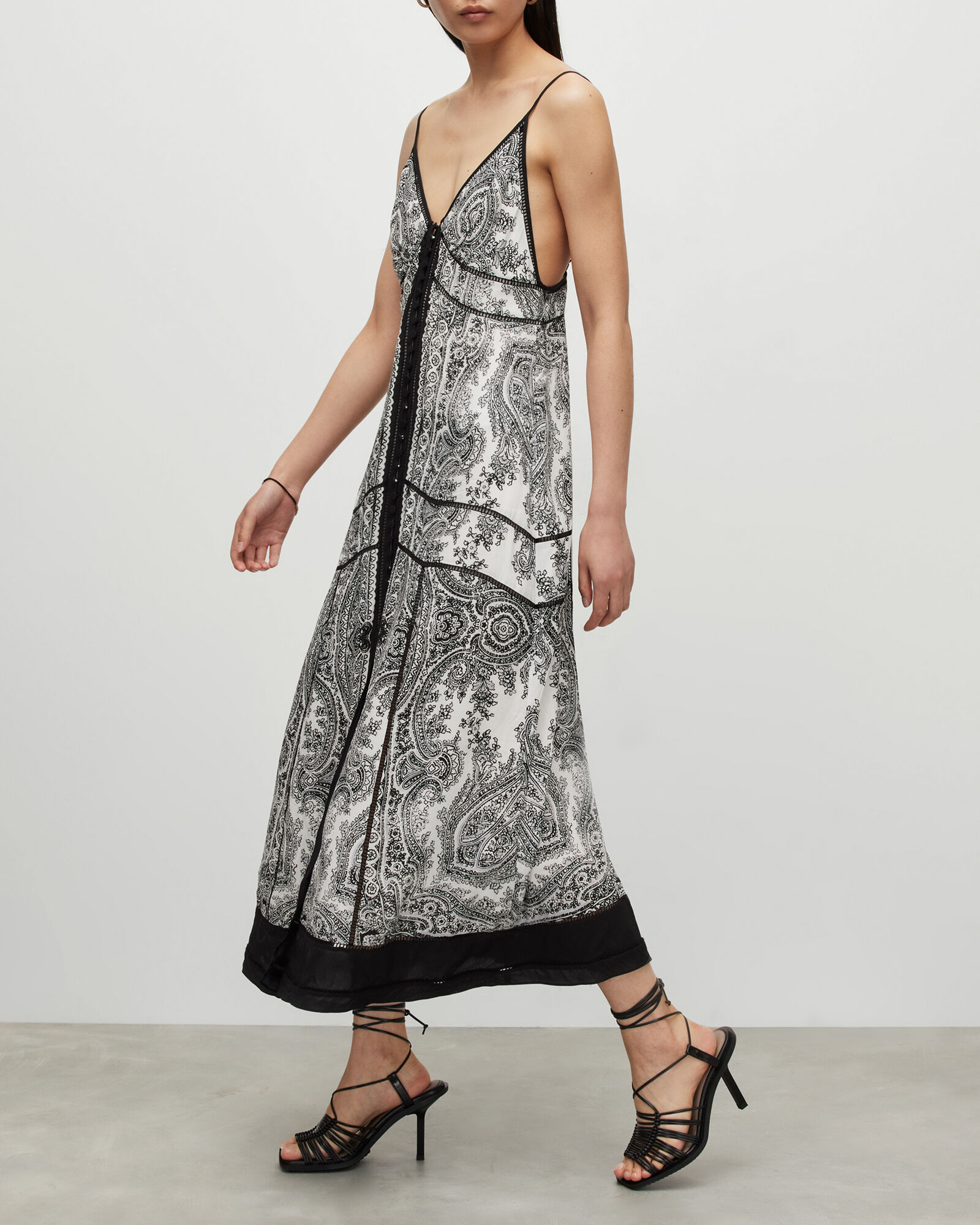 Robe Maxi Dahlia Rafaela Off White ALLSAINTS FR