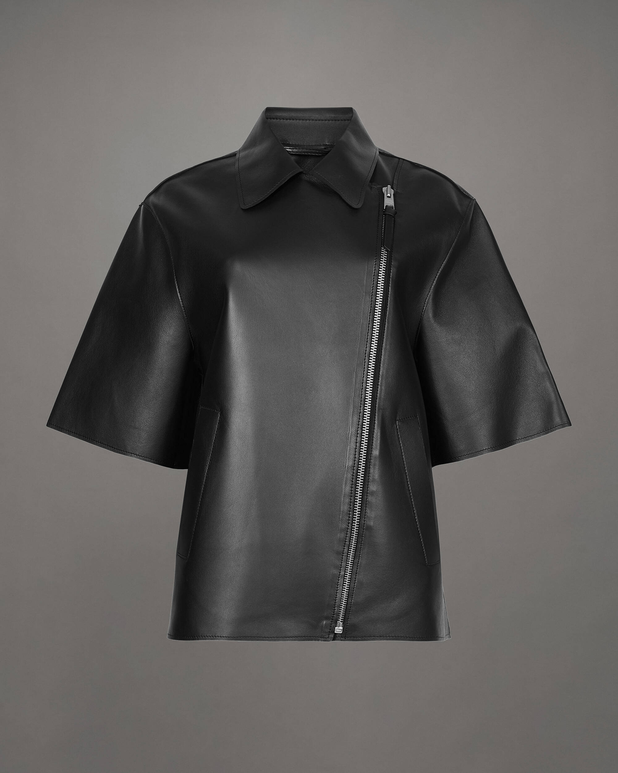 Bayla Bonded Leather Short Sleeve Jacket  large image number 11