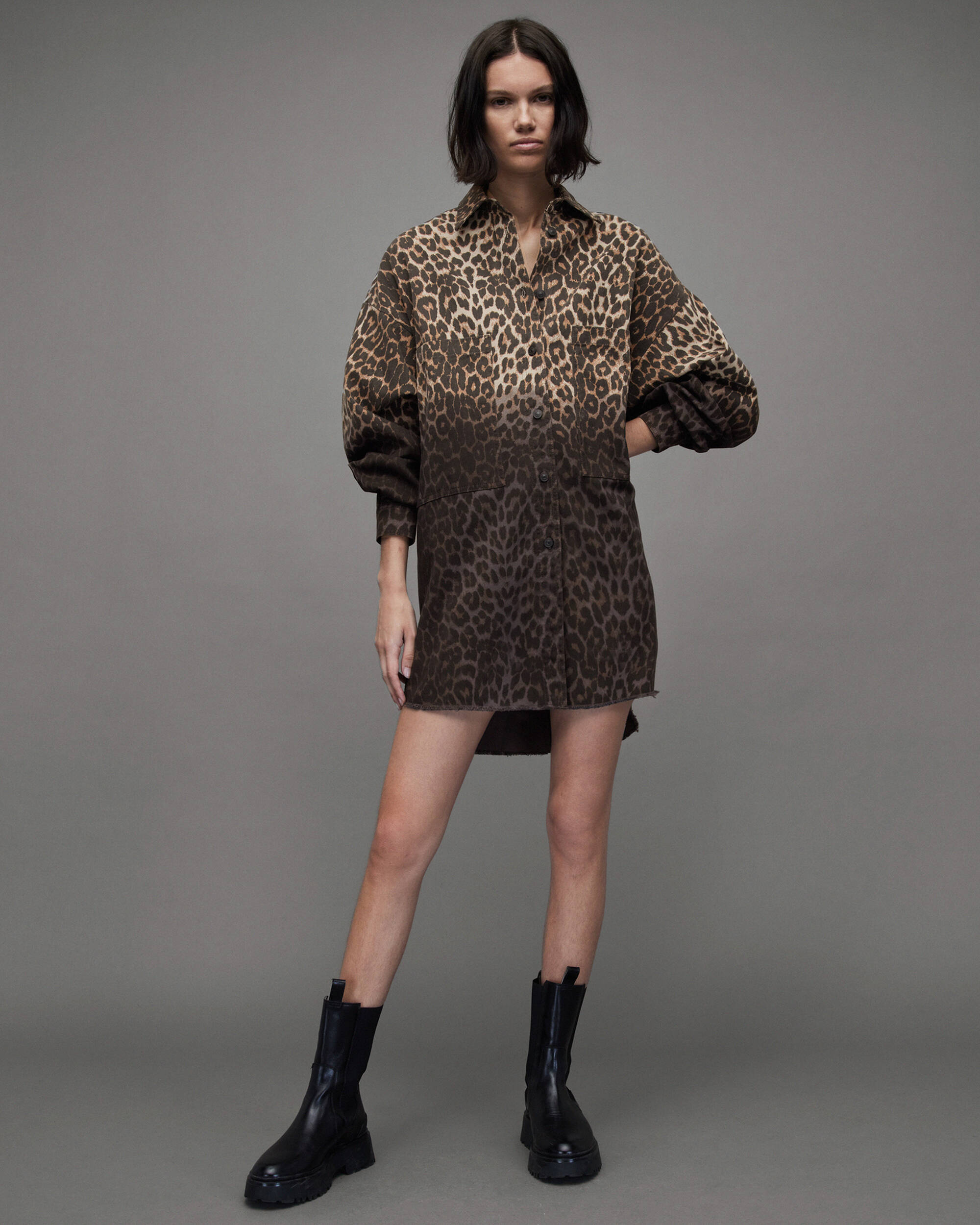 Lily Leppo Leopard Print Shacket Dress  large image number 4