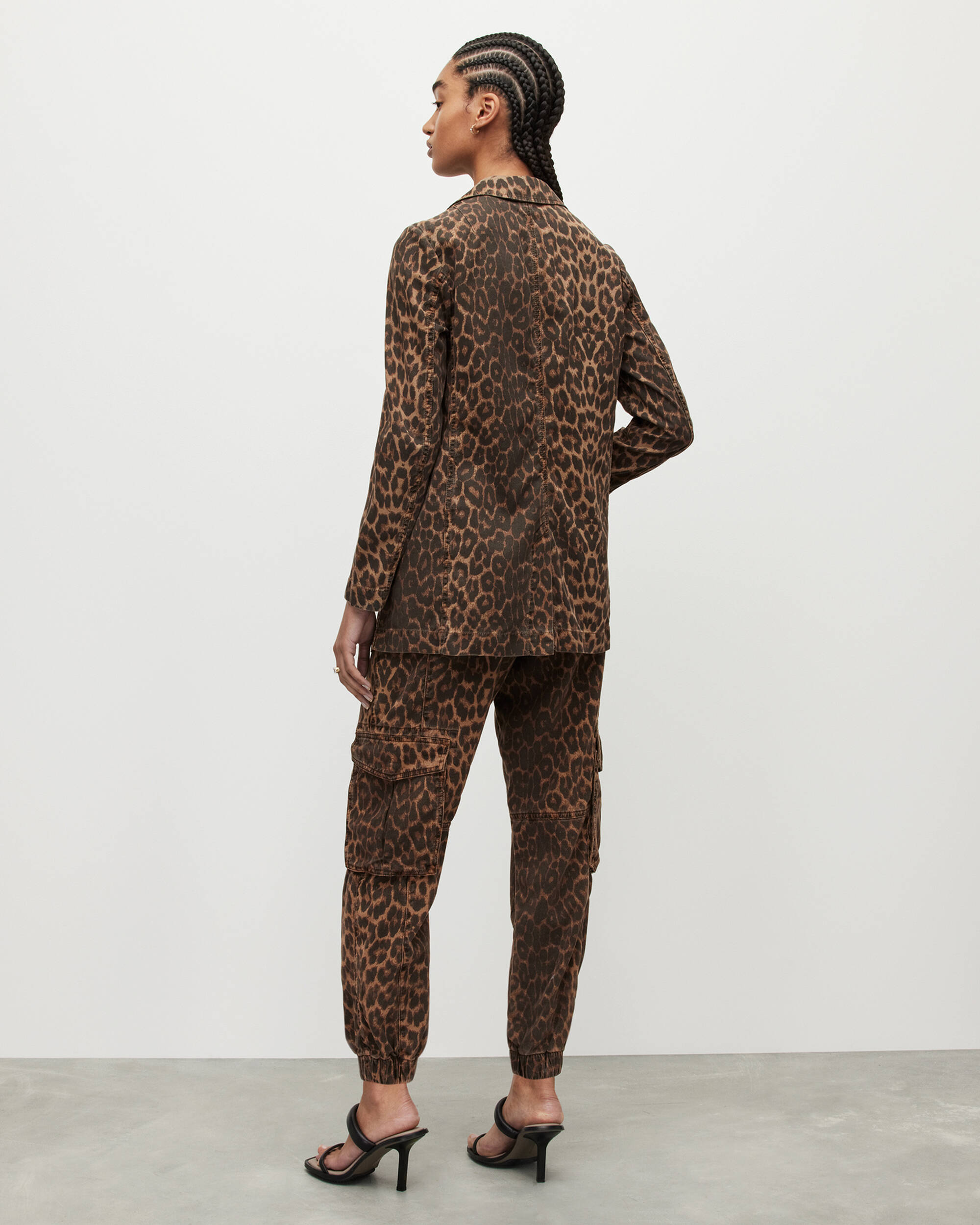 Frieda Leopard Print Cargo Trousers  large image number 5