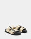 Sian Metallic Leather Buckle Sandals  large image number 3