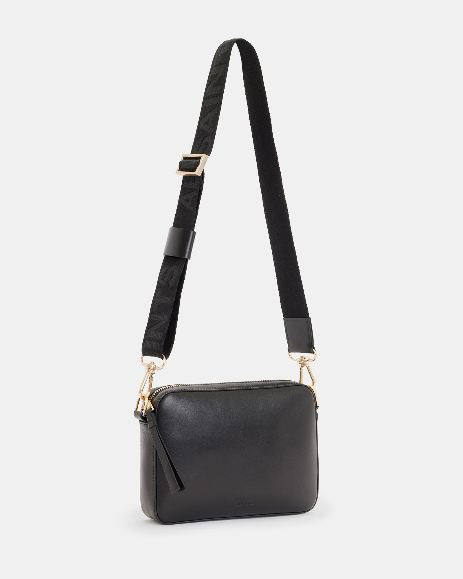 Lucille Leather Crossbody Bag Black | ALLSAINTS