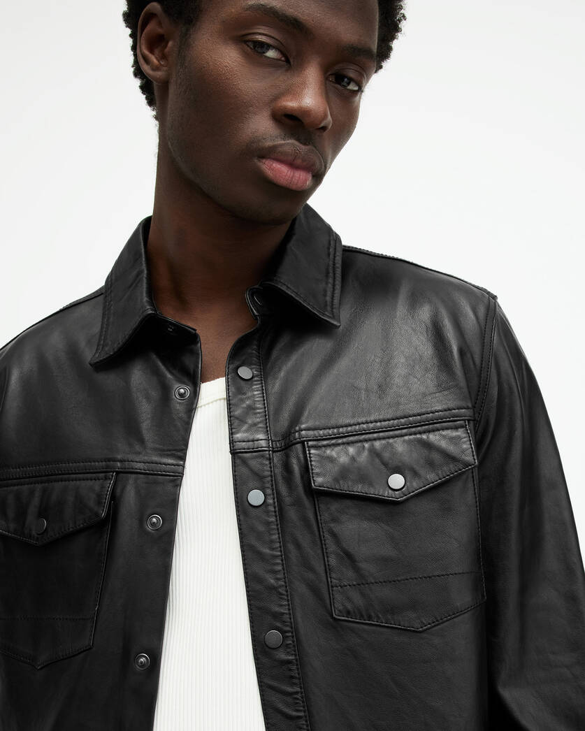 Ethan Lightweight Leather Shirt  large image number 2