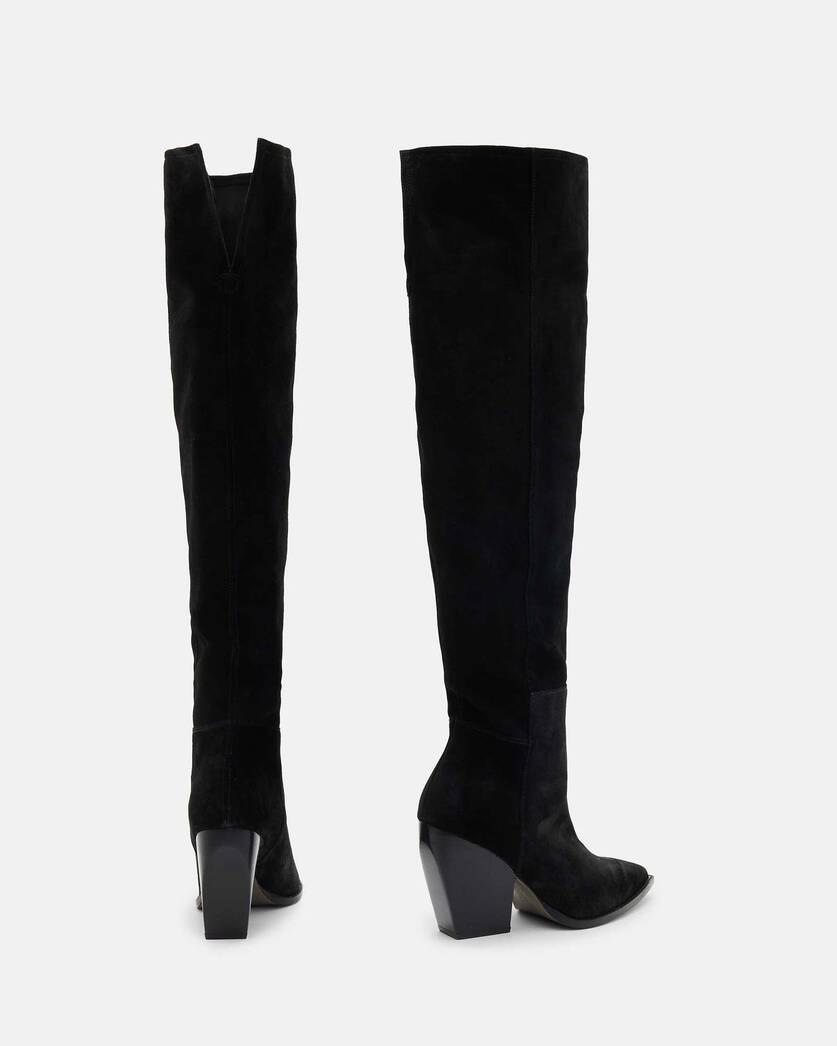 Reina Knee High Pointed Suede Boots  large image number 6