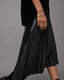 Sylvy Faux Leather Pleated Midi Skirt  large image number 5