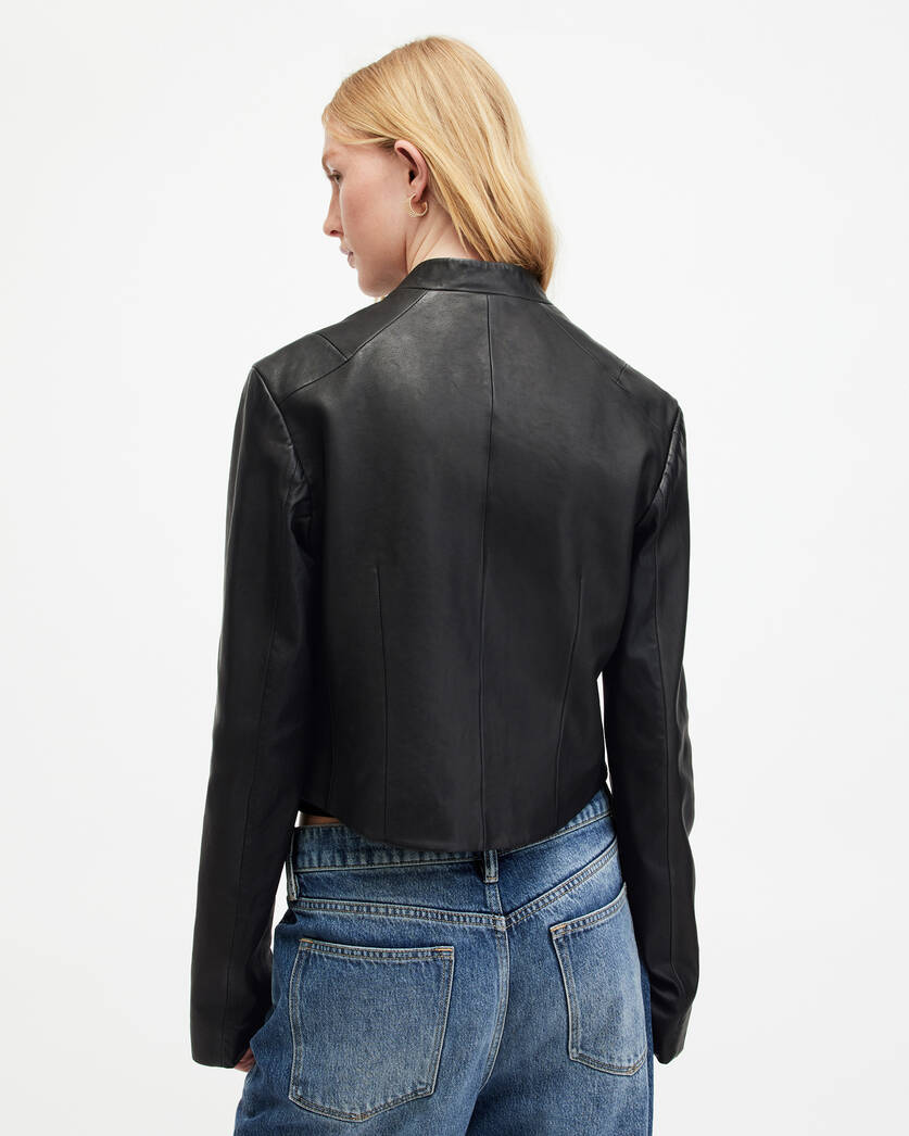Slim-Fit Leather Jacket