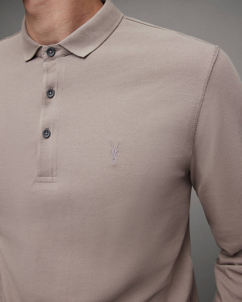 Reform Long Sleeve Polo Shirt STONE TAUPE