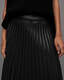 Sylvy Pleated Faux Leather Midi Skirt  large image number 3