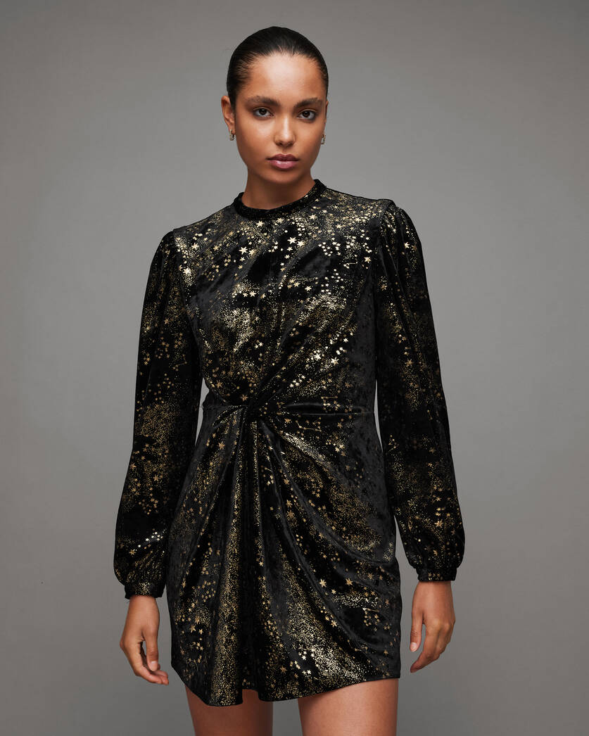 Jemima Star Printed Wrap Over Mini Dress  large image number 6