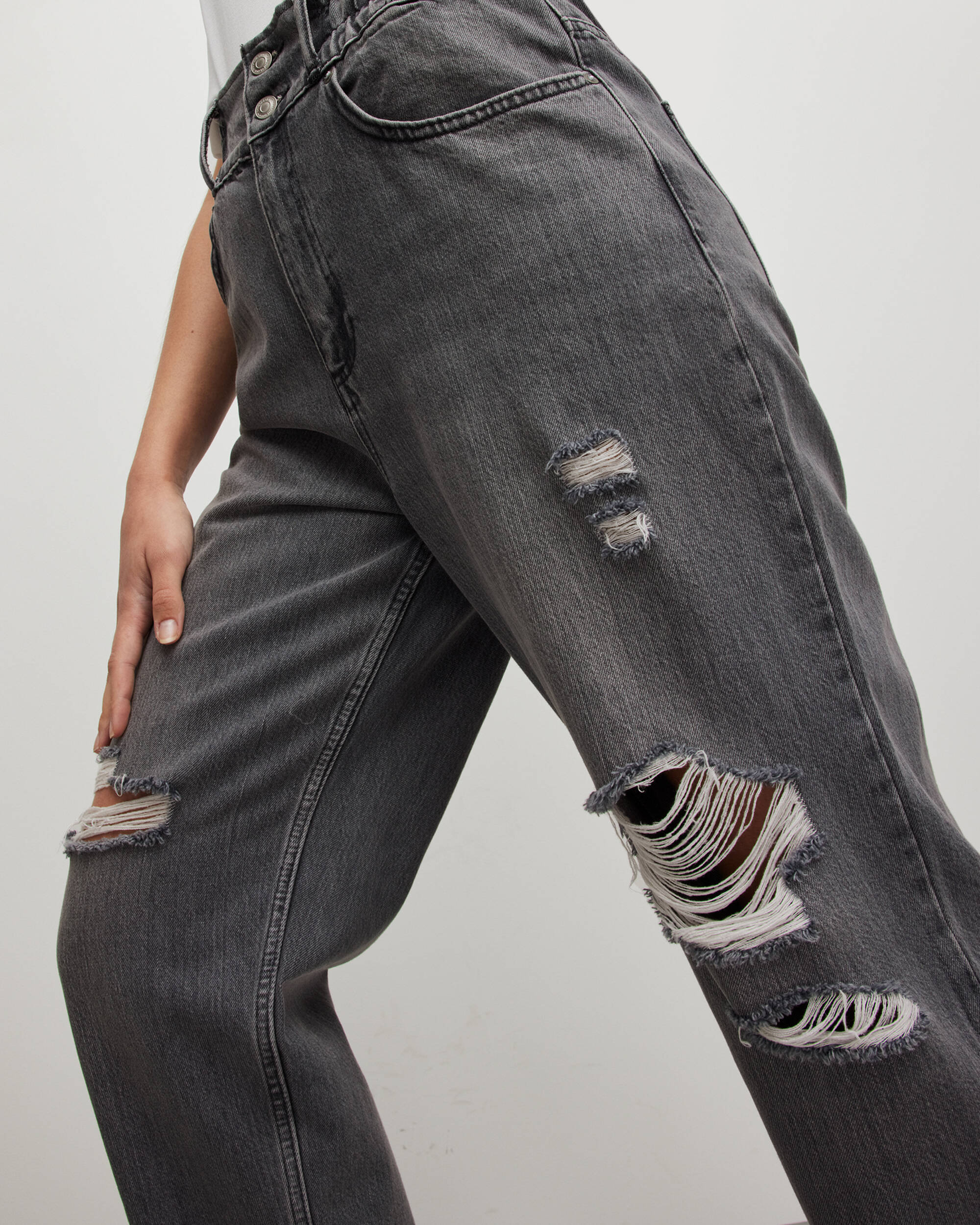 Hailey High-Rise Destroy Tapered Jeans  large image number 6