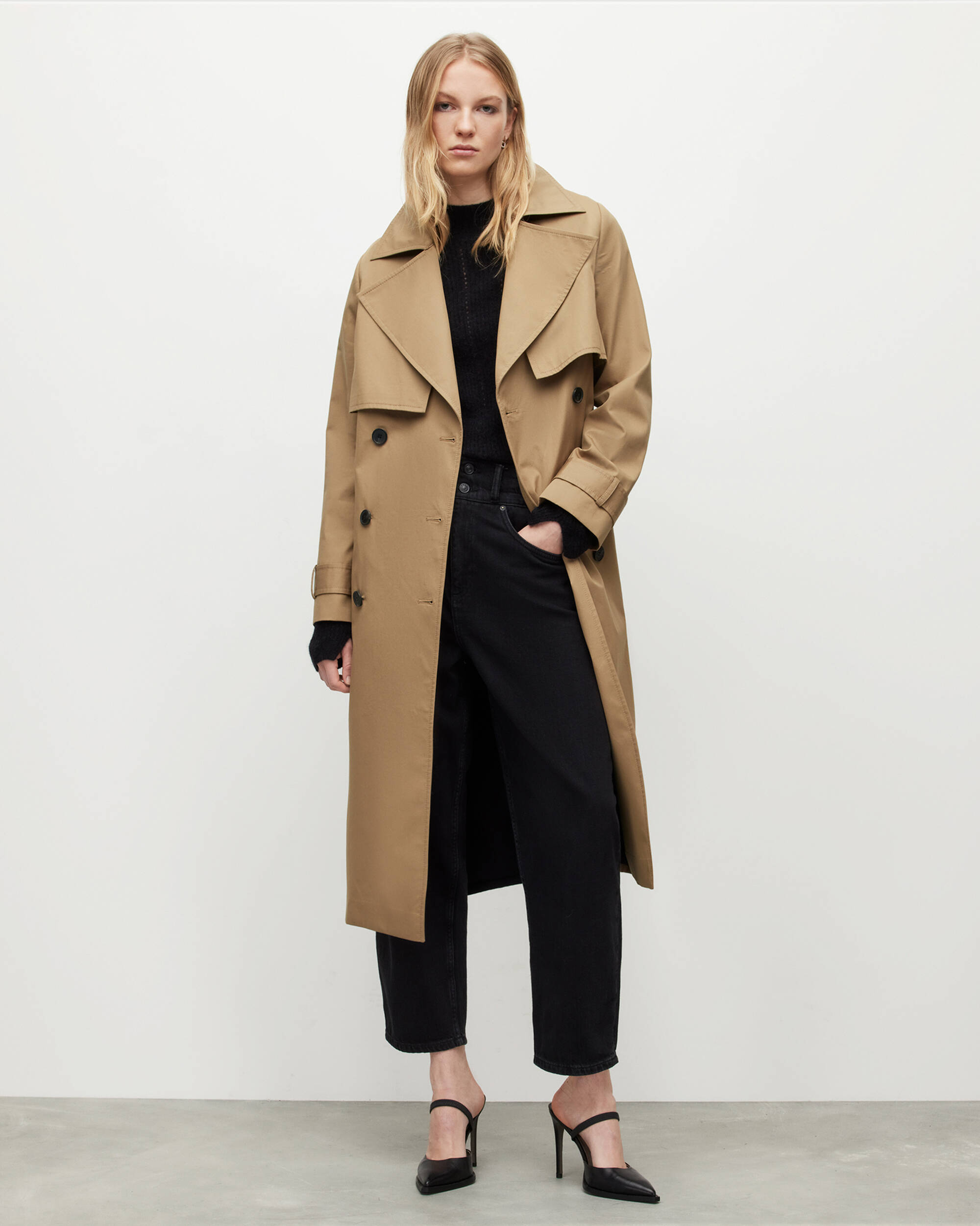 Mixie Contrast Trench Coat  large image number 1
