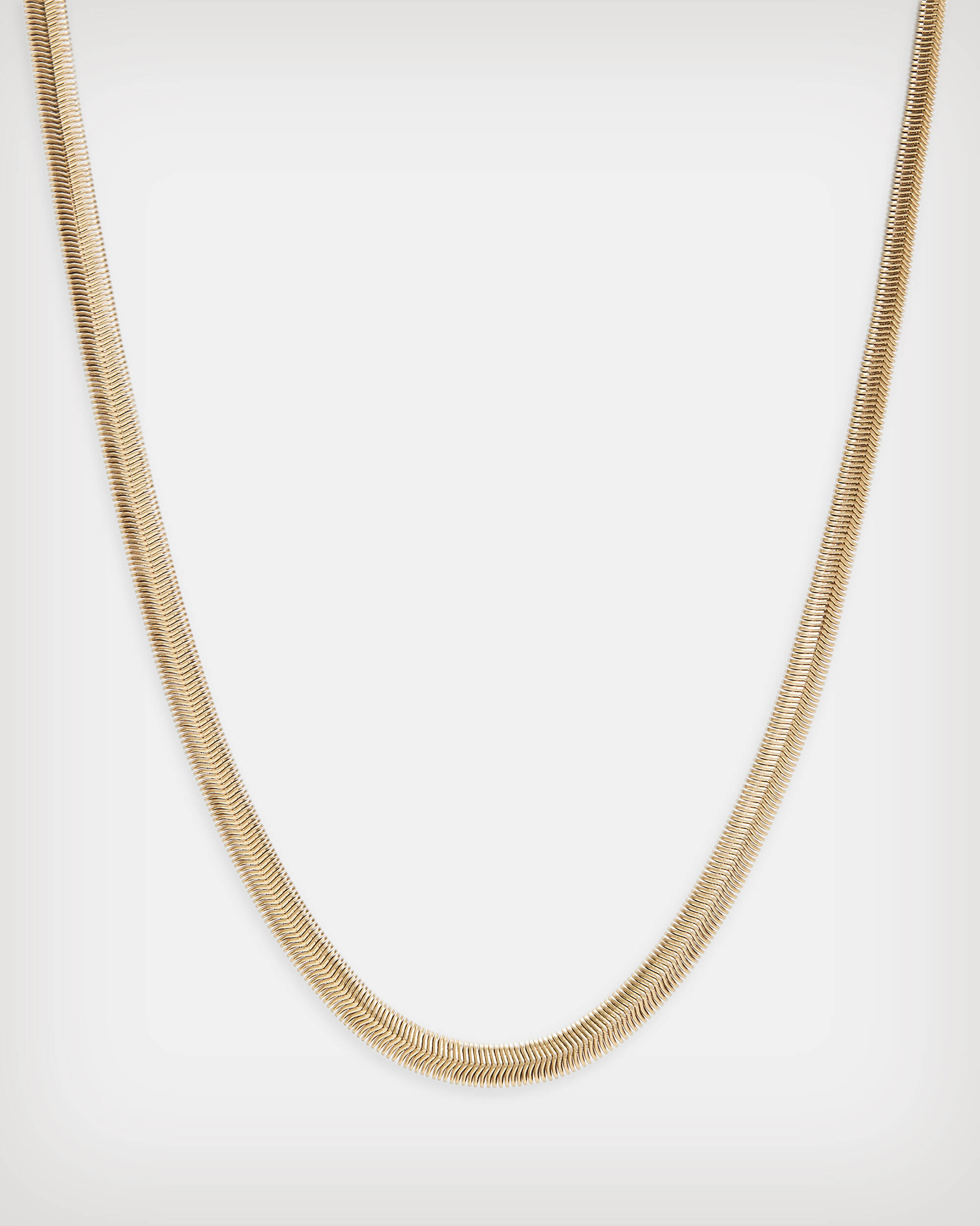 Flat Snake Chain Gold-Tone Necklace  large image number 2
